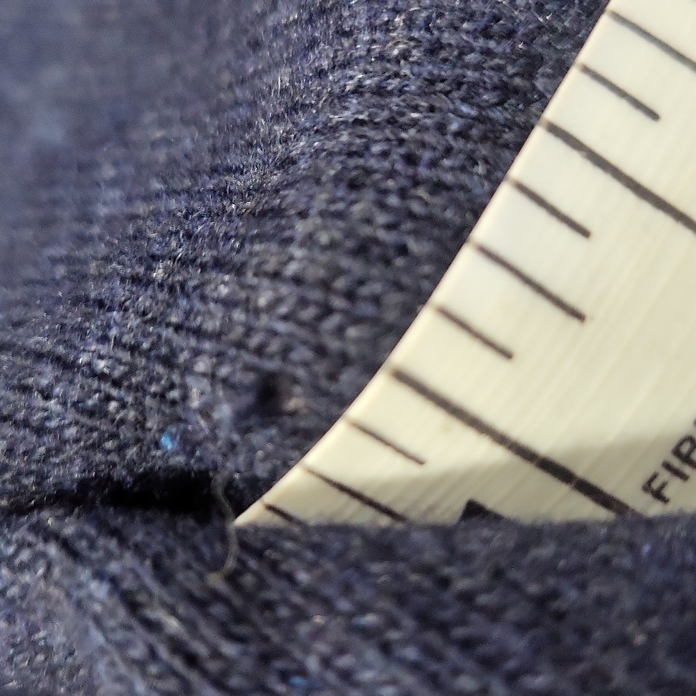 Vtg VICTOIRE HOMMES Blue Green Wool Cashmere Quarter Zip Sweater - Picture 10 of 10